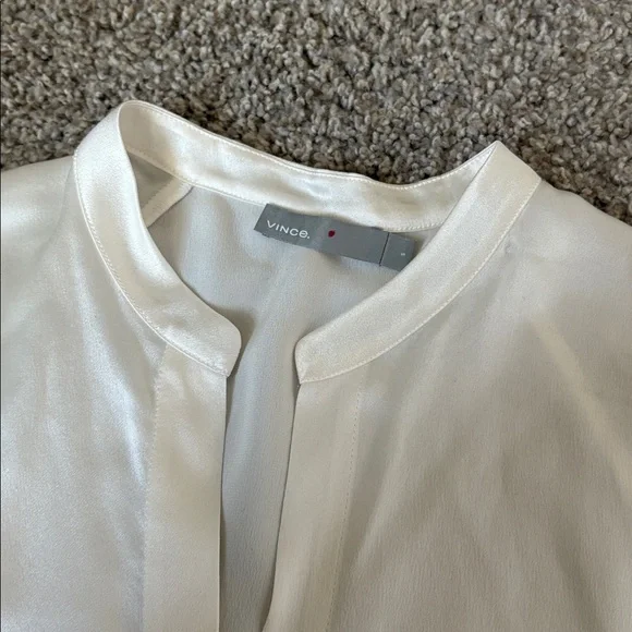 VINCE 100% Silk Long-Sleeve Blouse - Picture 7 of 11